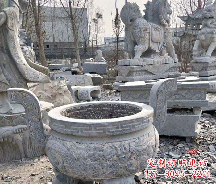 金华仿古精美石雕香炉
