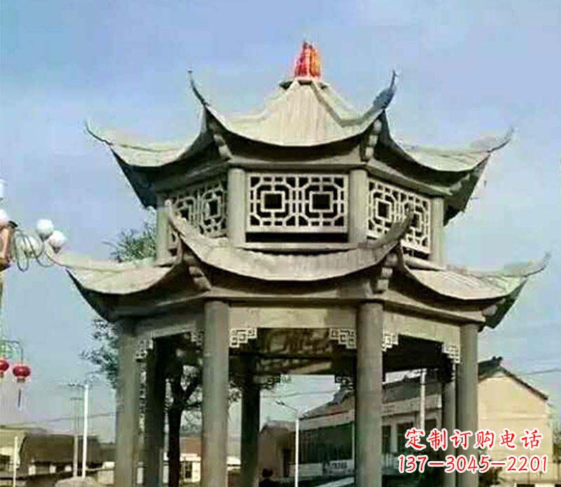 金华精美仿古石凉亭雕塑
