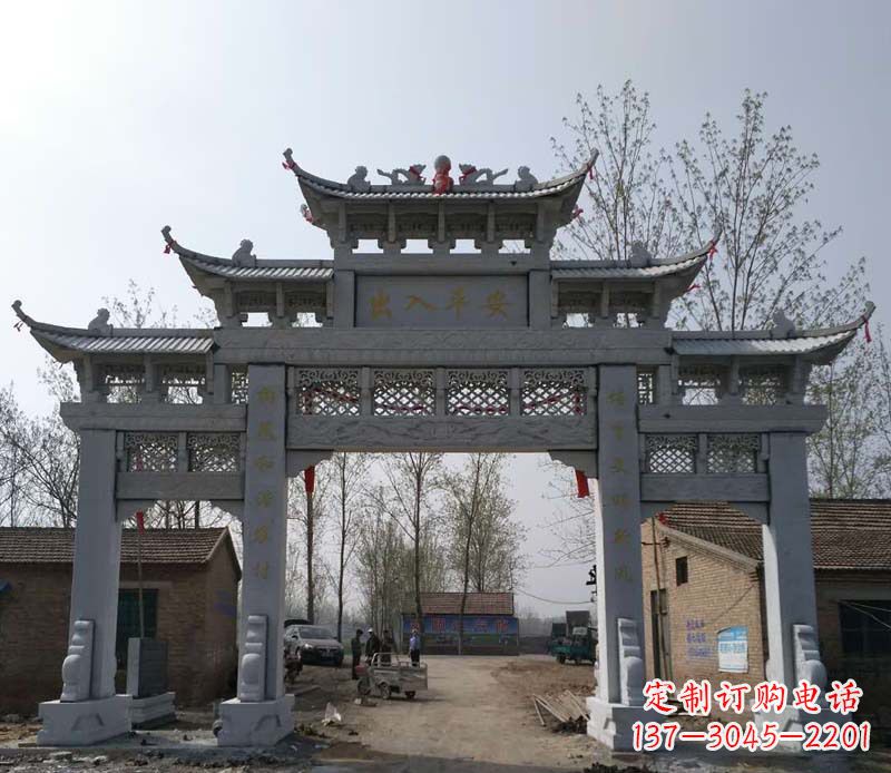 金华仿古石牌坊石雕