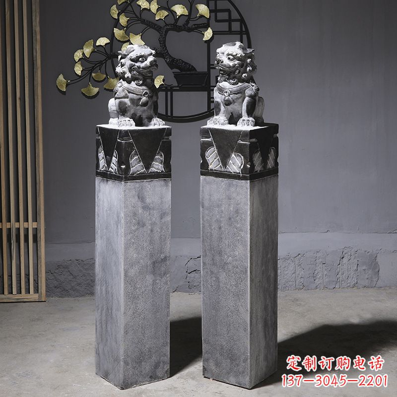 金华仿古石狮子雕塑