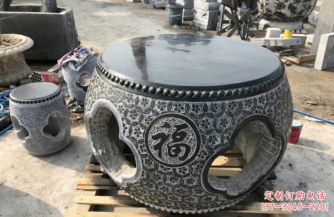 金华中领雕塑 | 精美仿古石桌凳雕塑