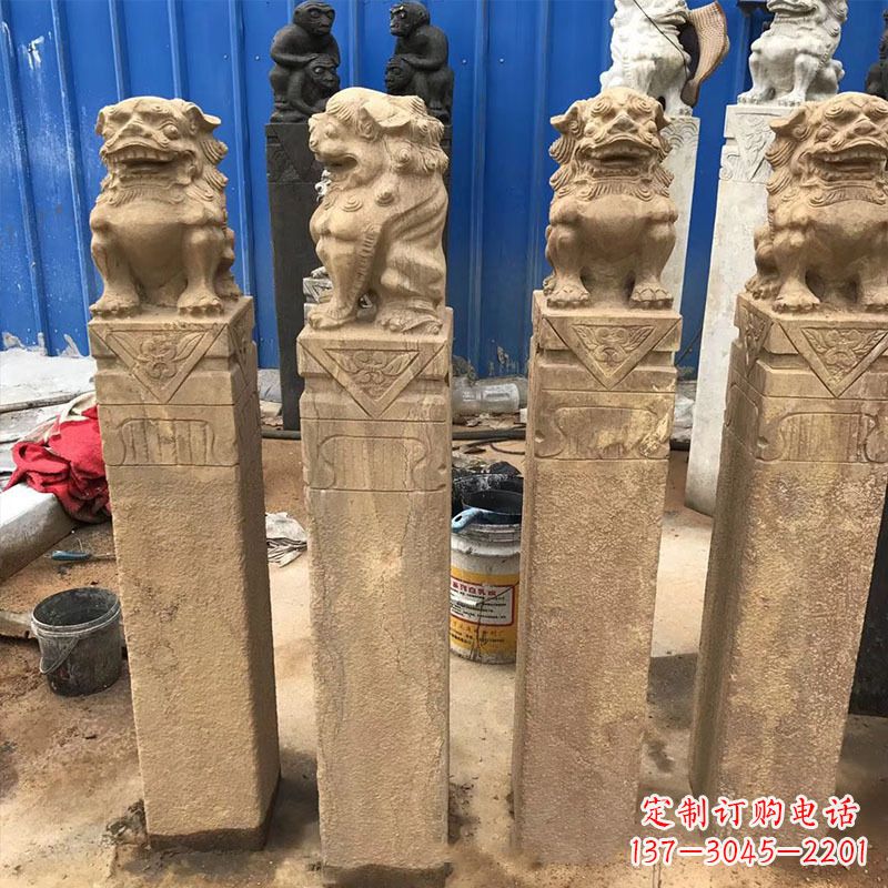 金华仿古拴马桩石雕塑——傅雕你的精美时光