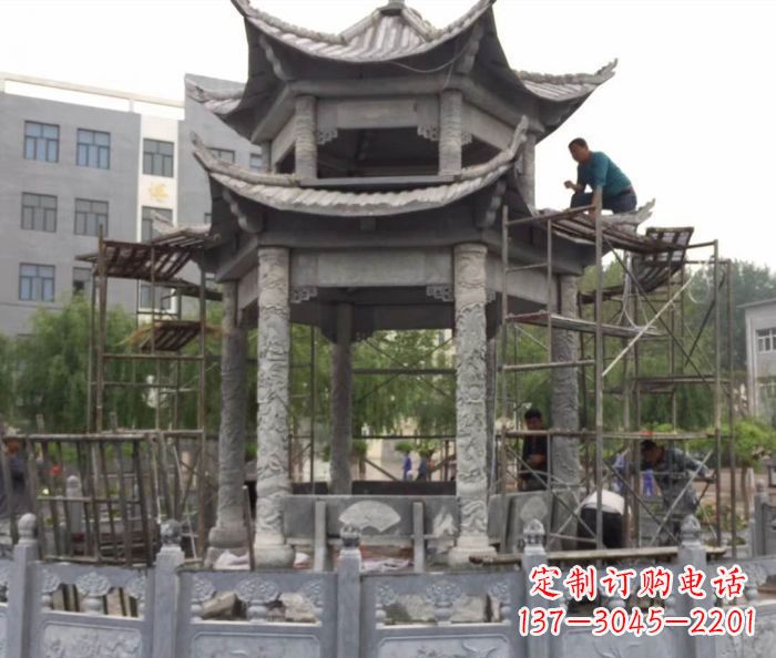 金华仿古双层石雕凉亭