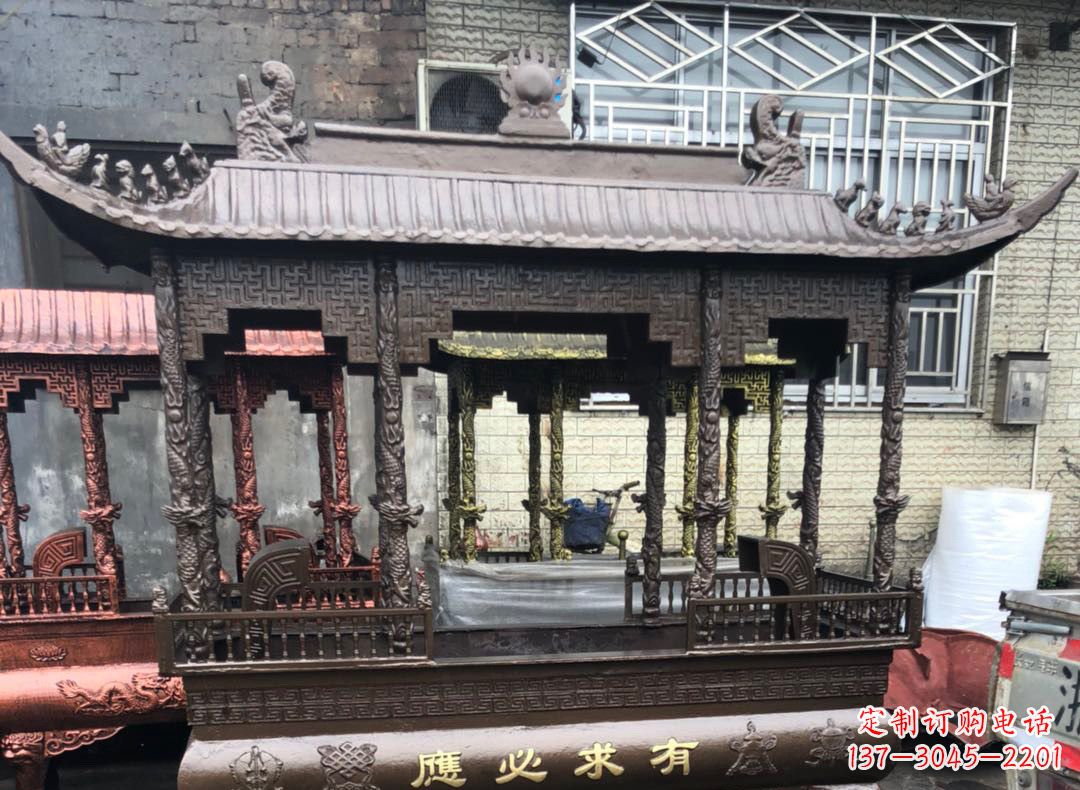 金华精美仿古铜香炉雕塑