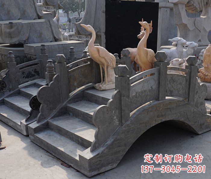 金华精致石制仿古拱桥雕塑