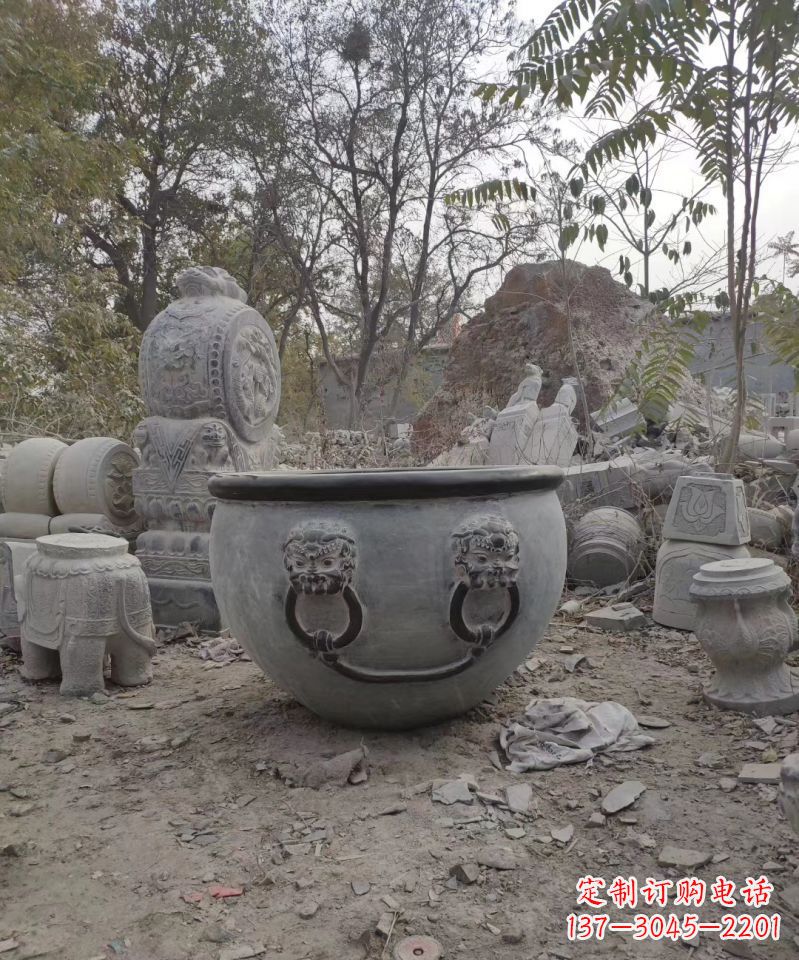 金华仿古石雕水缸雕塑