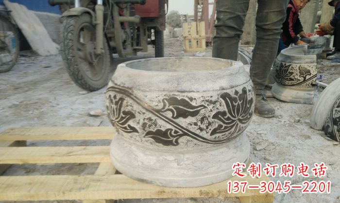 金华仿古圆形水缸石雕塑