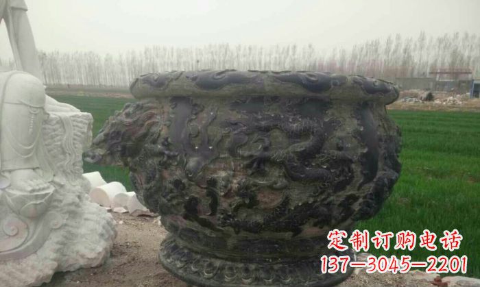 金华仿古圆形水缸石雕