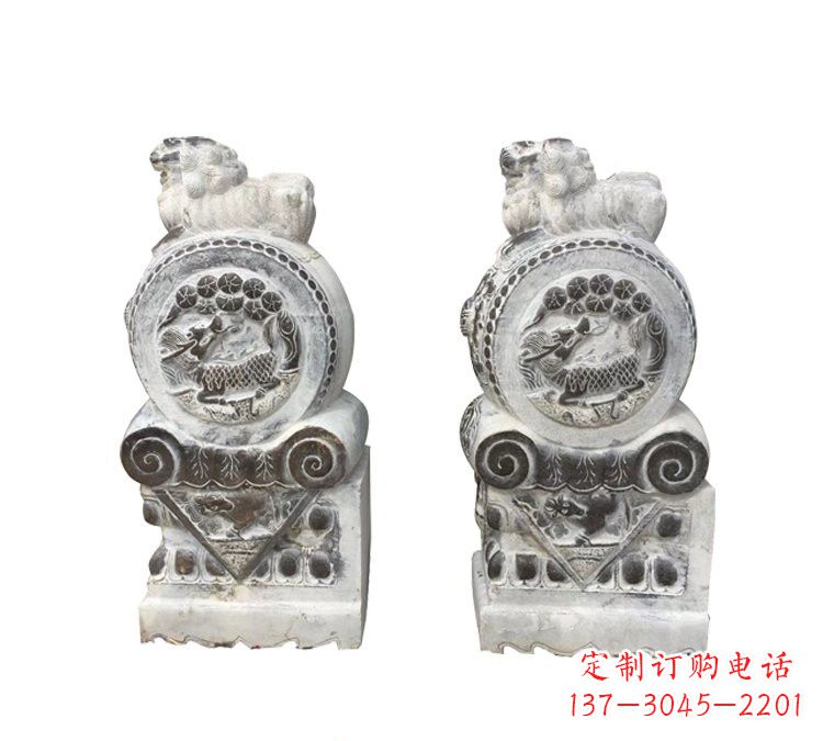 金华仿古镇宅狮子抱鼓石