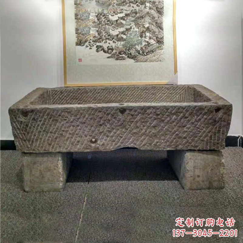 金华仿古做旧石槽雕塑