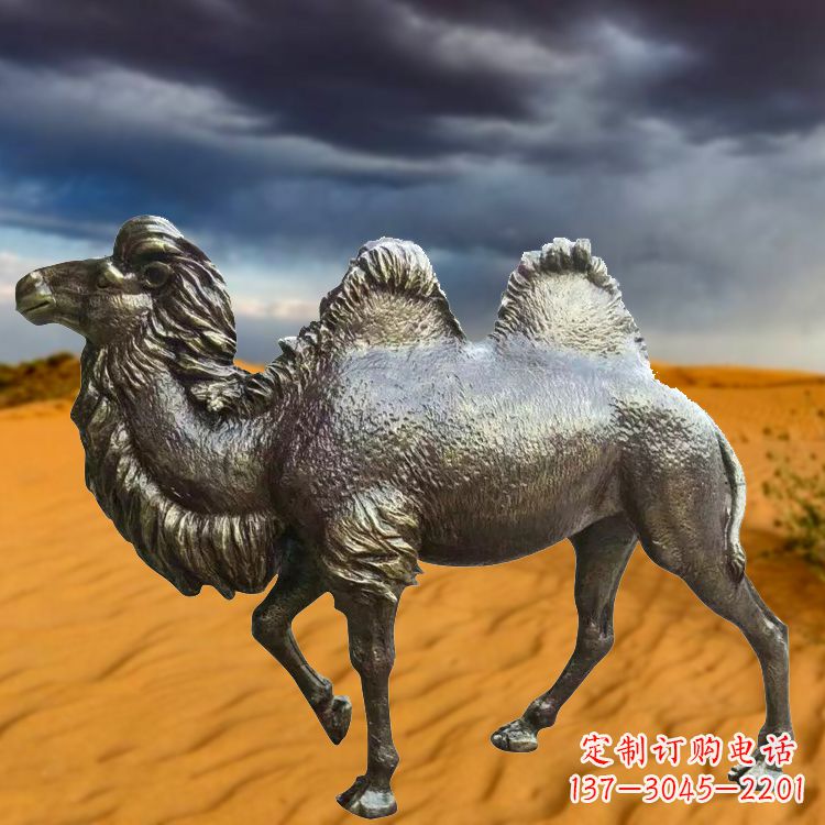 金华仿铜玻璃钢骆驼雕塑