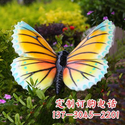 金华黄蓝色蝴蝶雕塑
