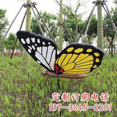 金华 黄白黑款蝴蝶雕塑
