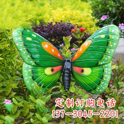 金华精致魅力的绿色蝴蝶雕塑