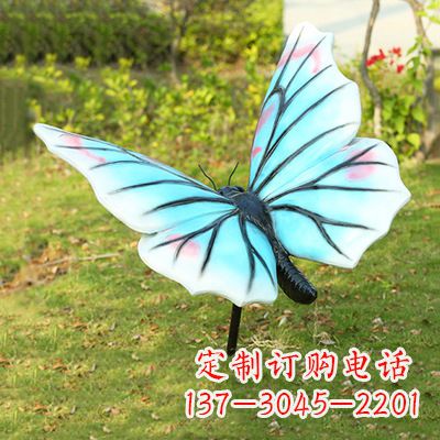 金华浅蓝白色蝴蝶雕塑