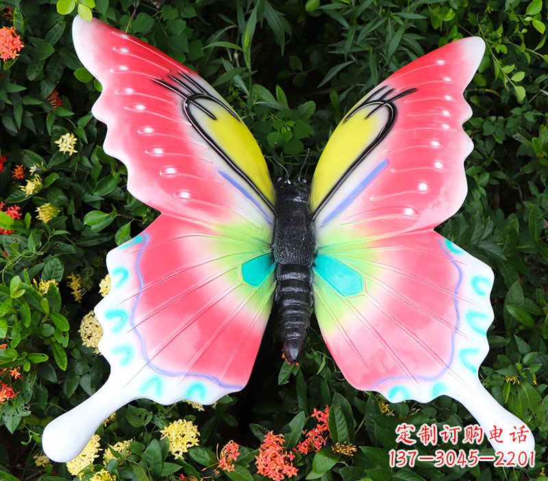 金华豪华蝴蝶彩绘树脂雕塑