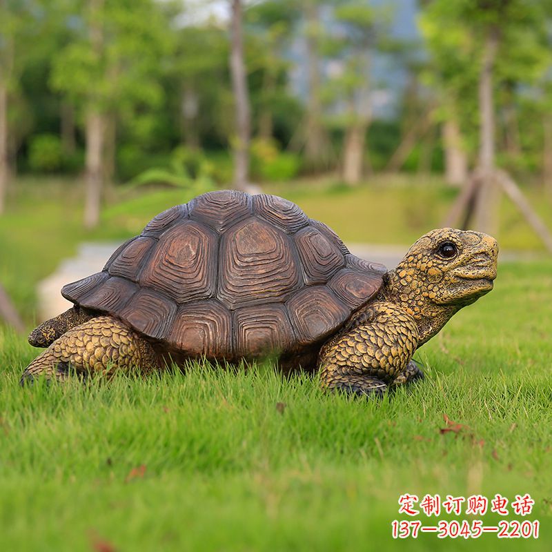 金华玻璃钢乌龟雕塑草坪摆件