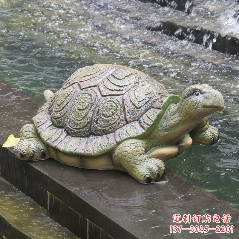 金华仿真乌龟-园林水景动物雕塑摆件