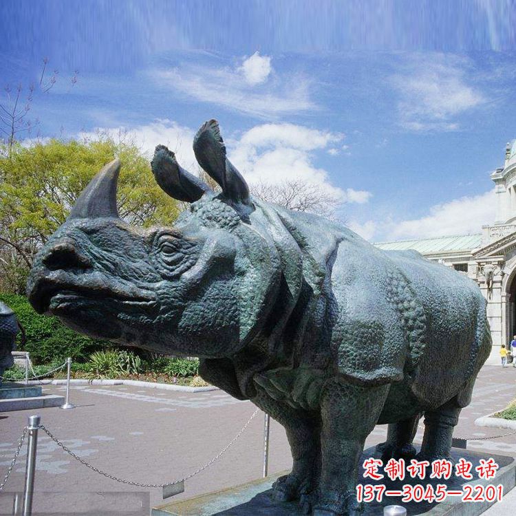 金华高端犀牛铜雕艺术品