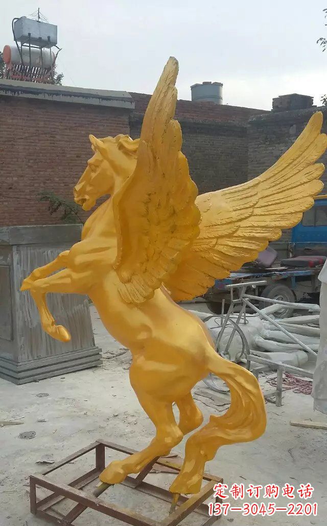金华飞马玻璃钢仿铜动物雕塑