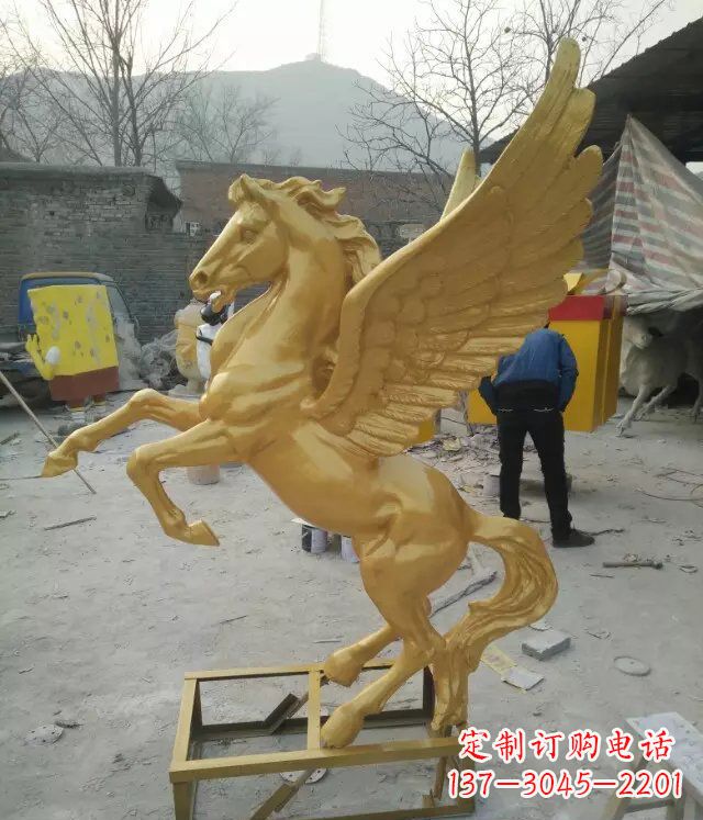 金华飞马动物铜雕,精美细腻