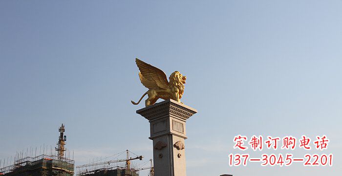 金华飞狮黄铜室内狮子雕塑