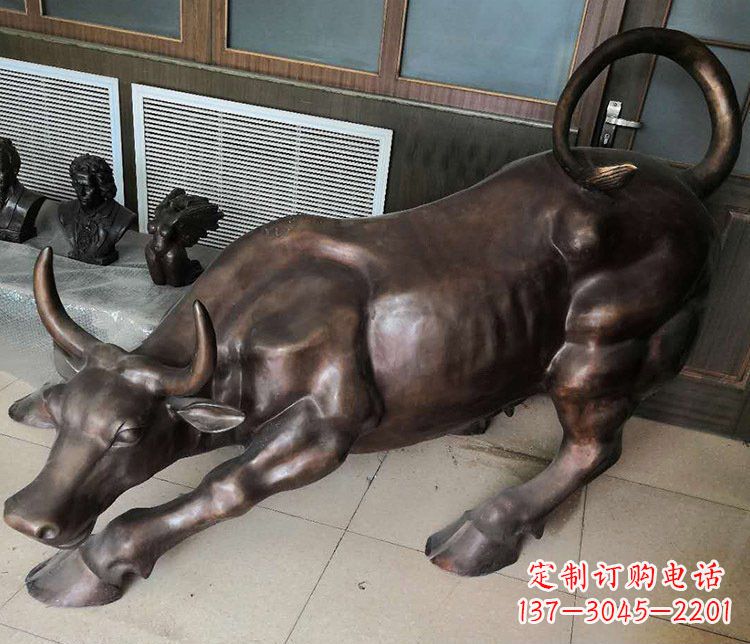 金华风水办公牛铜雕塑
