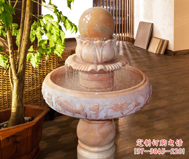 金华浑然天成的风水球石雕
