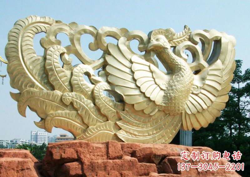 金华凤凰古代神兽铜雕