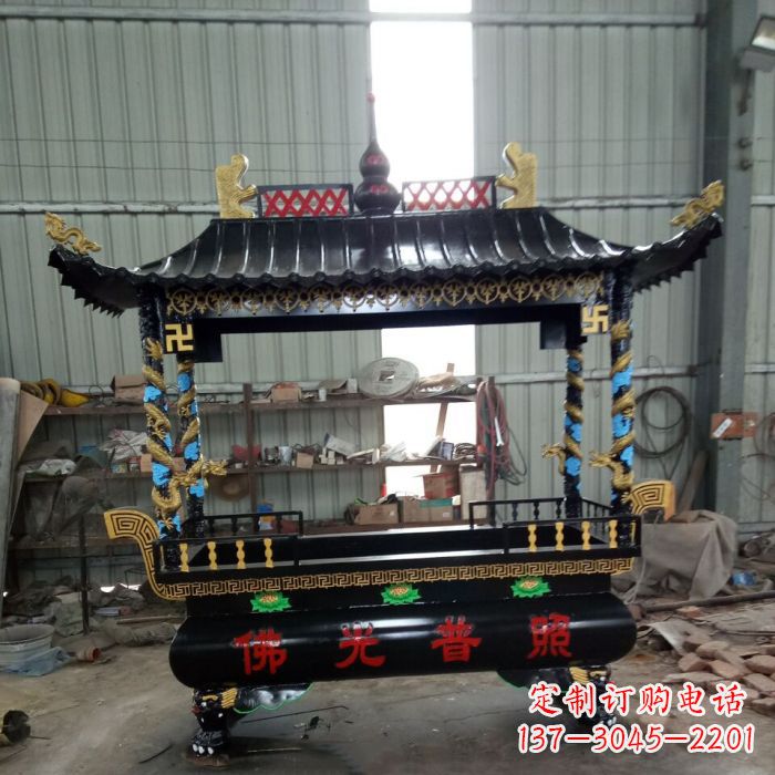 金华浮雕龙纹 铜香炉