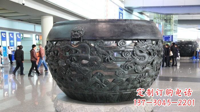 金华浮雕水缸龙广场景观雕塑