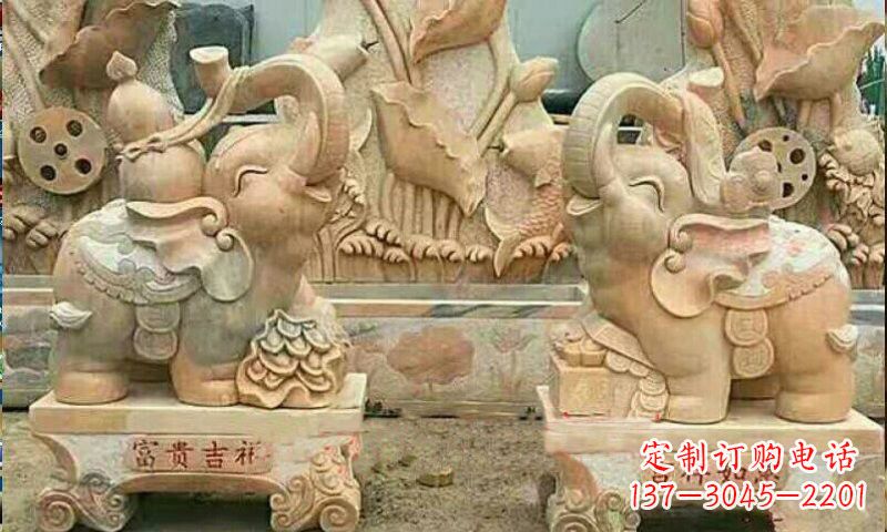 金华祥和典雅 富贵吉祥大象石雕
