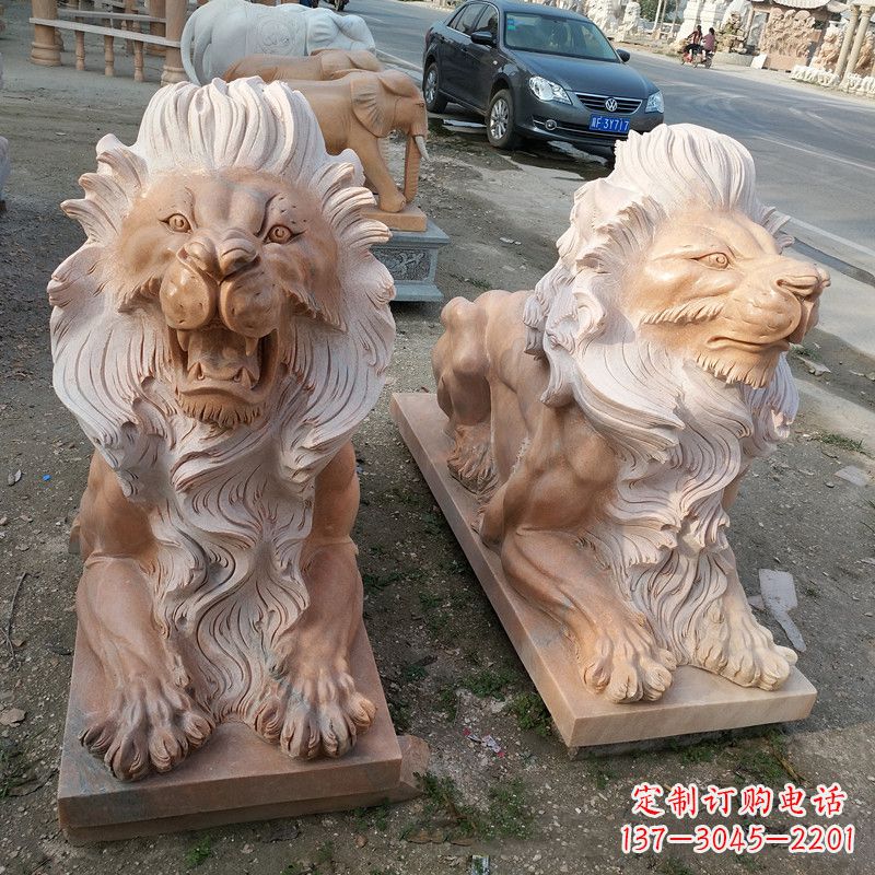 金华港币狮子爬狮雕塑——经典的海洋之神艺术