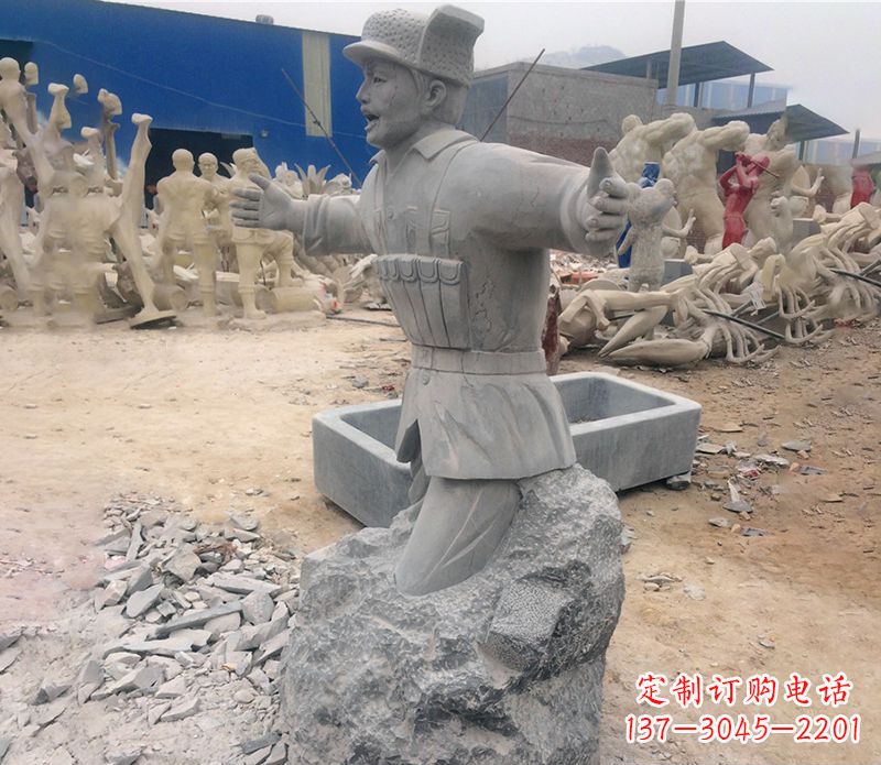 金华中领雕塑荣誉历史革命先驱黄继光石雕