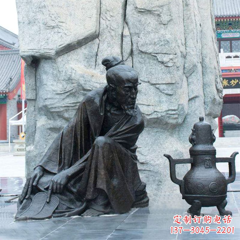 金华葛洪炼丹情景雕塑-中国古代十大名医人物雕塑