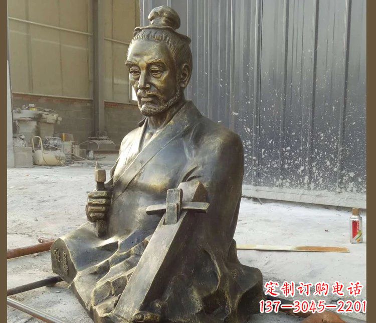 金华青铜鲁班雕塑,赞颂传统工匠精湛技艺