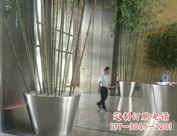 金华品质不锈钢花盆景观雕塑