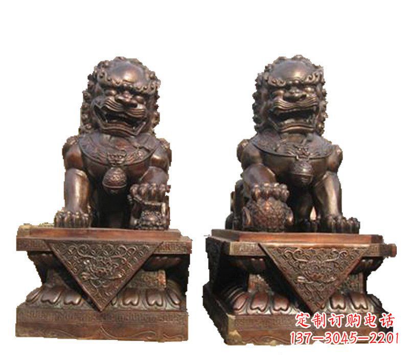 金华公司汇丰狮子铜雕塑摆件 (2)