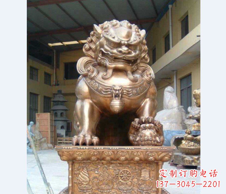 金华精致装饰型汇丰狮子铜雕塑