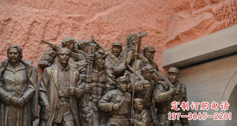 金华公园白求恩与八路军景观铜雕