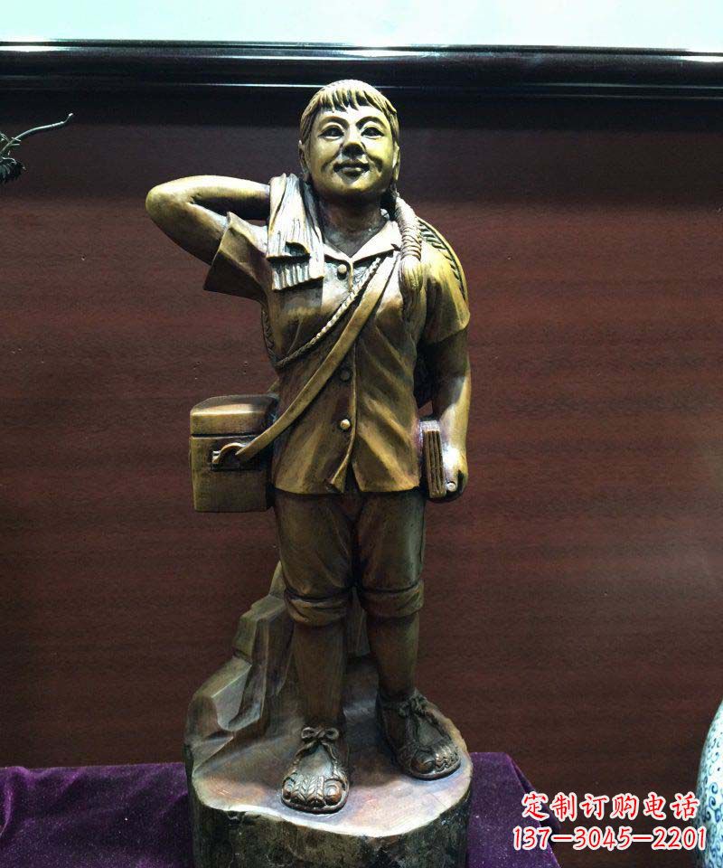 金华浪漫而优雅的铜雕女人雕塑