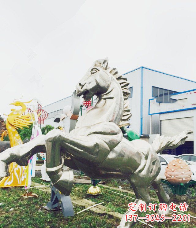 金华产品名称优雅的不锈钢雕塑——奔马