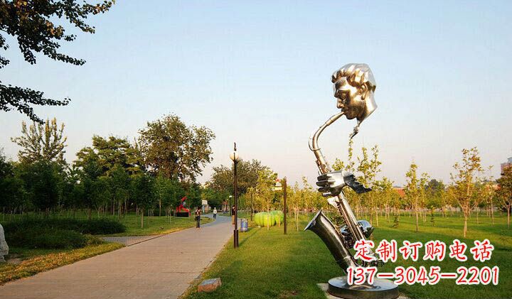 金华不锈钢萨克斯抽象雕塑