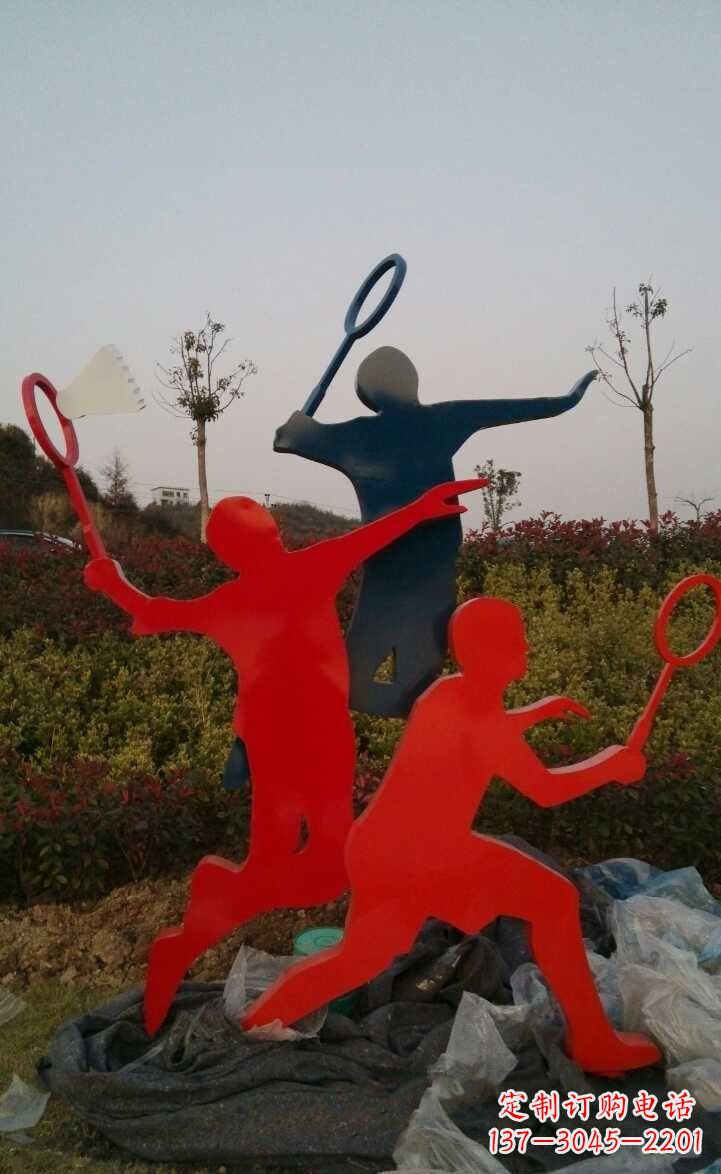 金华青春活力 羽毛球抽象雕塑