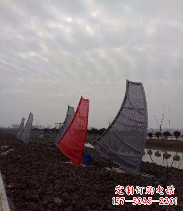金华不锈钢抽象帆船雕塑