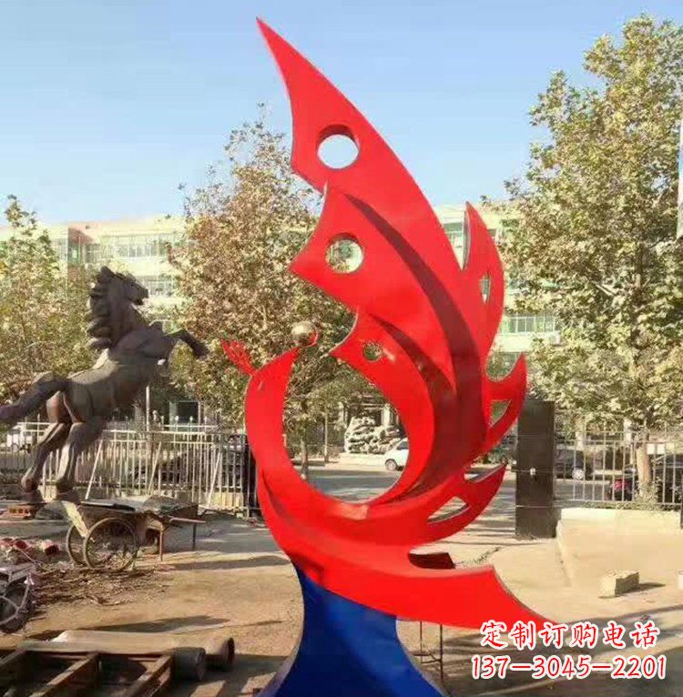金华艺术精美的不锈钢凤凰雕塑