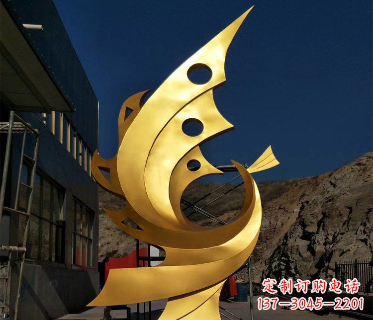 金华精美不锈钢抽象凤凰景观雕塑