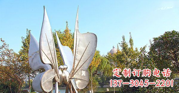 金华英伦风格精致不锈钢抽象蝴蝶雕塑