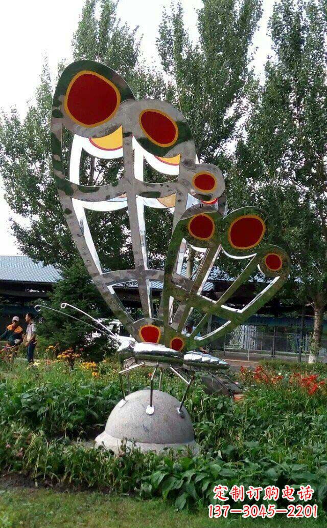 金华现代艺术不锈钢蝴蝶雕塑