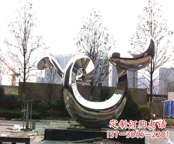 金华新品发布不锈钢抽象鲸鱼雕塑